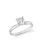 Diamond Round Brilliant Cut Solitaire Ring In 14k White Gold, .50 Ct. T.w. - 100% Exclusive