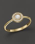 Ippolita 18k Lollipop Mini Ring In Mother-of-pearl With Diamonds