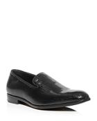 Armani Men's Embossed Patent Leather Smoking Slippers