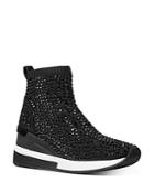 Michael Michael Kors Women's Skyler Rhinestone Embellished Sneaker Booties