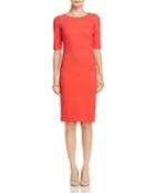 Emporio Armani Side Ruched Scoop Neck Dress