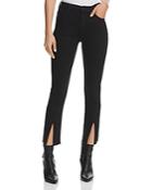 Mother Insider Slit Cropped Fray Jeans In Not Guilty