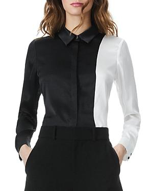 Alice And Olivia Willa Combo Placket Shirt