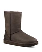Ugg Classic Short Leather And Sheepskin Booties