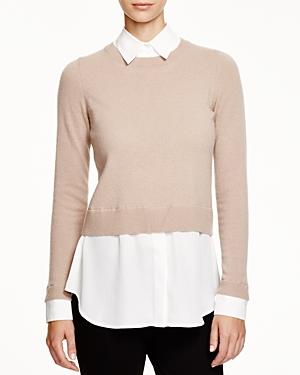 C By Bloomingdale's Layered-look Cashmere Sweater