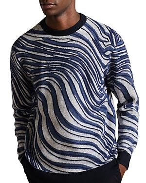 Ted Baker Warfe Cotton Blend Jacquard Sweater
