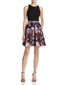 Aqua Floral-skirt Dress - 100% Exclusive