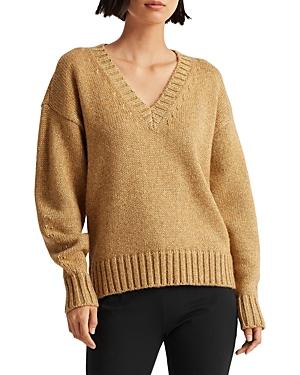 Lauren Ralph Lauren Metallic V Neck Sweater