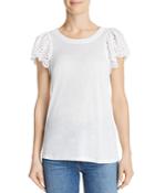 Rebecca Taylor Livy Lace-trimmed Jersey Top