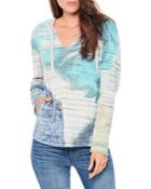Nic And Zoe Watercolor Hooded Sweater