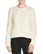 Maje Maxime Cable-knit Sweater