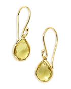 Ippolita 18k Yellow Gold Rock Candy Green Gold Citrine Teeny Teardrop Earrings