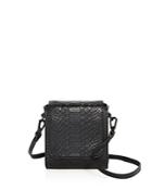 Kendall And Kylie Violet Snake-embossed Leather Crossbody