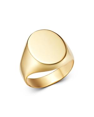 Moon & Meadow 14k Yellow Gold Oval Signet Ring - 100% Exclusive