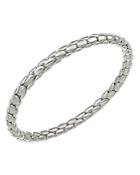 Chimento 18k White Gold Stretch Spring Collection Disc Rope Bracelet