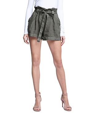 L'agence Hillary Linen Paperbag Shorts