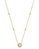 Kiki Mcdonough 18k Yellow Gold Grace Round Green Amethyst & Diamond Pendant Necklace, 16