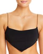 Weworewhat Chain Strap Bandana Bikini Top