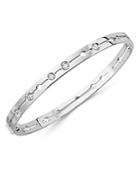 Dinh Van 18k White Gold Pulse Bangle Bracelet With Diamonds