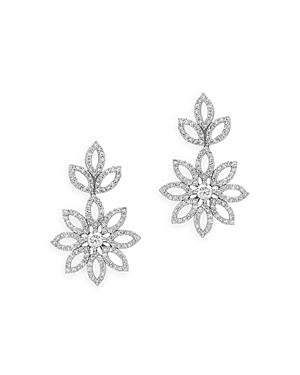 Bloomingdale's Diamond Flower Drop Earrings In 14k White Gold, 2.0 Ct. T.w. - 100% Exclusive