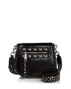 Marc Jacobs Nomad Studded Calf Hair Strap Small Patent Leather Saddle Bag