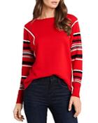Vince Camuto Striped Sleeve Sweater