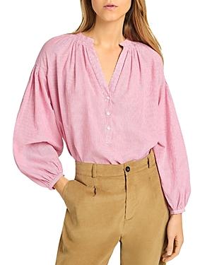 Vanessa Bruno Long Sleeve Split Neck Blouse