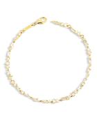 Suzanne Kalan 18k Yellow Gold Diamond Baguette & Round Cut Tennis Bracelet