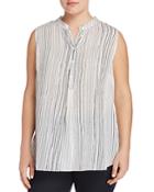Vince Camuto Plus Delicate Strands Printed Top
