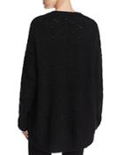 Eileen Fisher Petites High/low Chenille Sweater