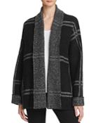 360 Sweater Plaid Intarsia Coat