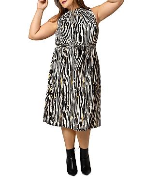 Leota Plus Mindy Printed Sleeveless Dress