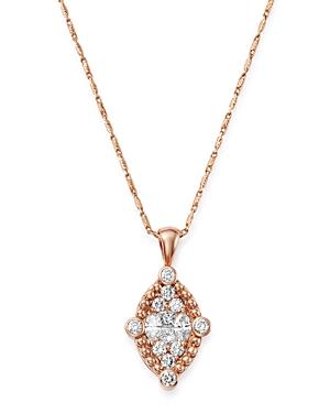 Bloomingdale's Diamond Kite Pendant Necklace In 14k Rose Gold, 0.65 Ct. T.w. - 100% Exclusive