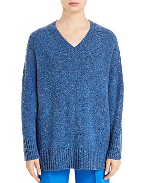 Lafayette 148 New York Donegal Knit V Neck Sweater