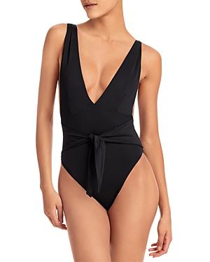 Agua Bendita Florentina Tie Waist One Piece Swimsuit