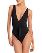 Agua Bendita Florentina Tie Waist One Piece Swimsuit