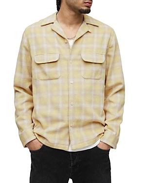 Allsaints Jacinto Brushed Flannel Yarn Dyed Check Relaxed Fit Button Down Shirt
