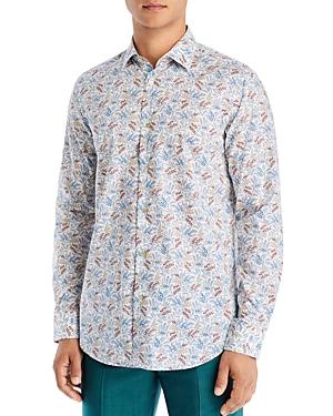 Paul Smith Organic Cotton Floral Print Slim Fit Shirt