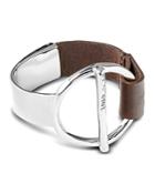 Uno De 50 Switch On Silver-plated & Leather Bangle Bracelet