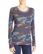 Stateside Camo Print Thermal Knit Top
