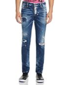 Dsquared2 Distressed Slim Fit Jeans In Blue