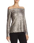 Bailey 44 Title Roll Sequined Off-the-shoulder Top