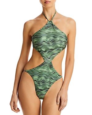 Cult Gaia Camari Cutout One Piece Swimsuit