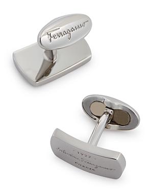 Salvatore Ferragamo 1927 Engraved Logo Cufflinks