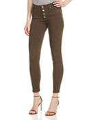 Black Orchid Candice Button Front Skinny Jeans In Wicked