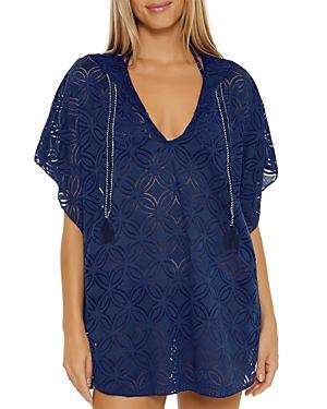 Trina Turk Pacheco Crochet Swim Cover Up Poncho