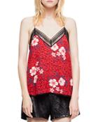 Zadig & Voltaire Christy Pensee Silk Camisole Top