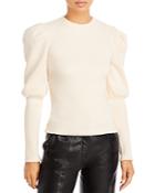 Jonathan Simkhai Levy Recycled Rib Puff Sleeve Top