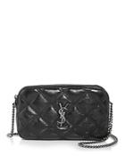 Saint Laurent Becky Double Zip Quilted Leather Crossbody