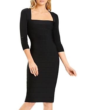 Herve Leger Icon Square Neck Bandage Dress
